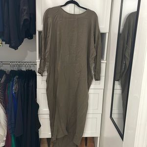 Black Crane Olive Long Sleeve Maxi Dress - Women